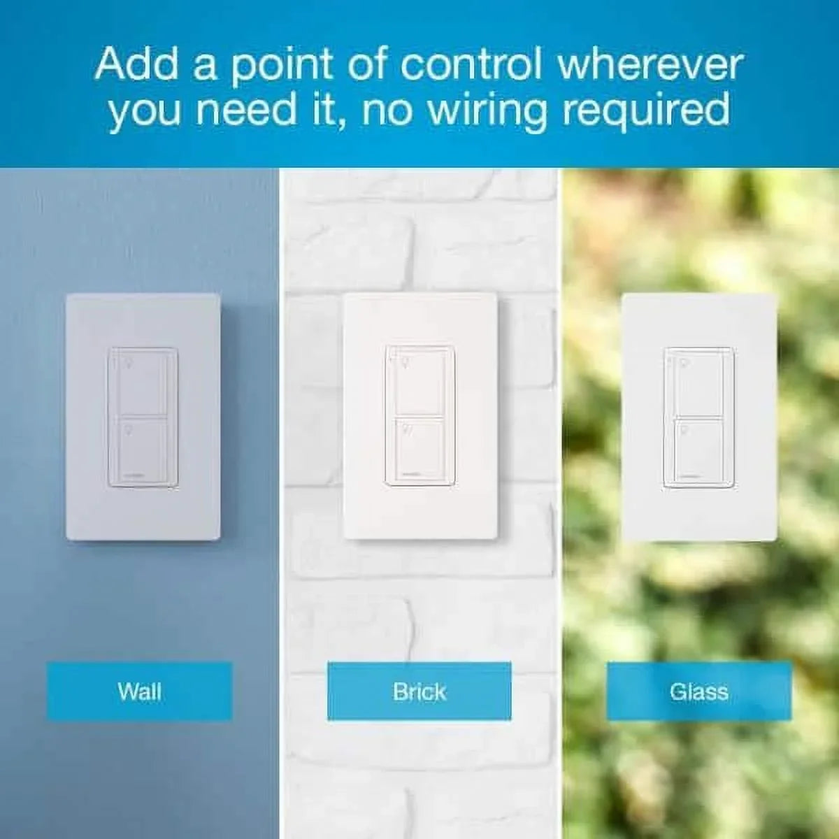 Lutron On/Off Switching Pico Remote for Caseta Smart Home Switch with Wallplate Bracket | PJ2-2B-GWH-L01 | White