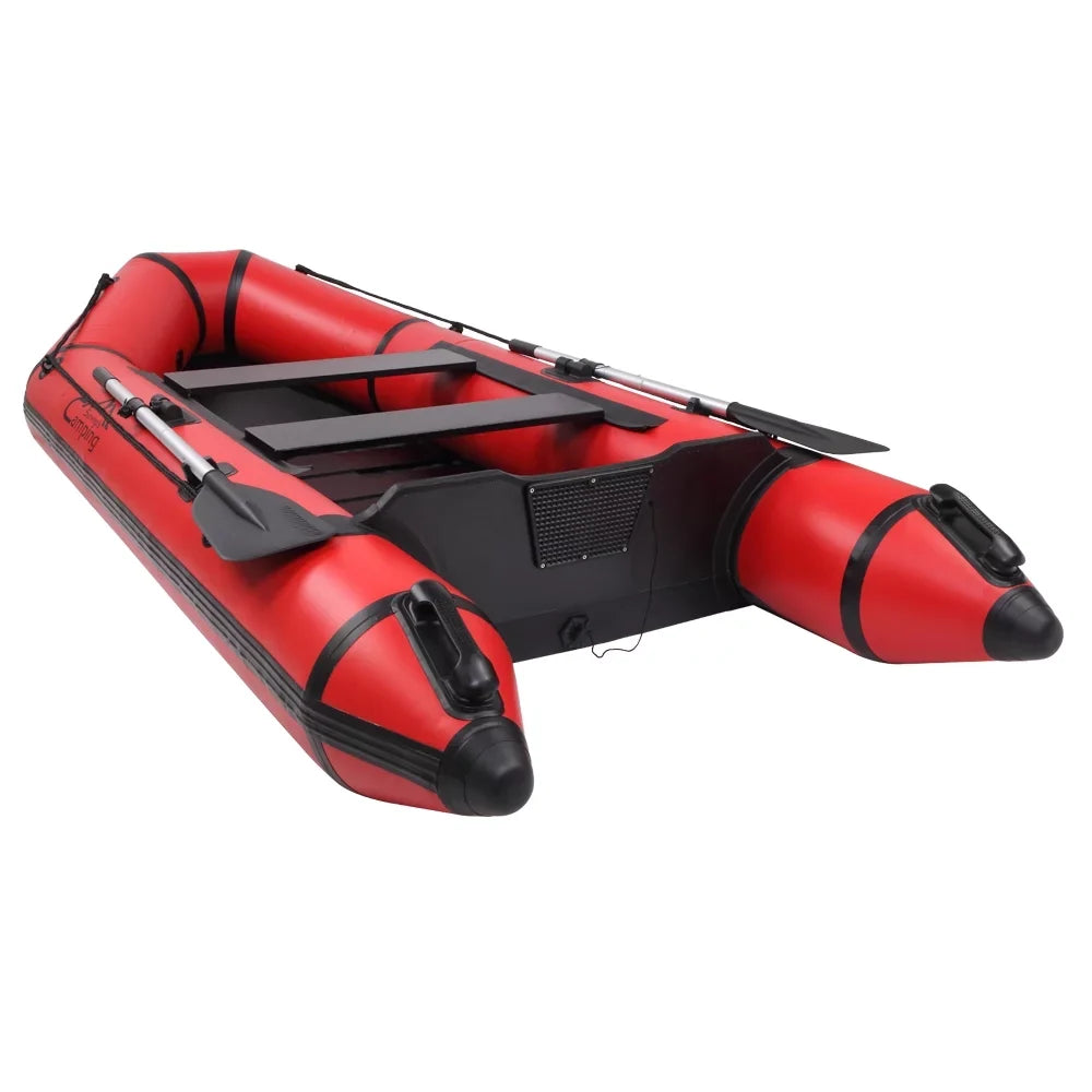 Camping Survivals 10ft PVC 330kg Water Adult Assault Craft Red Black