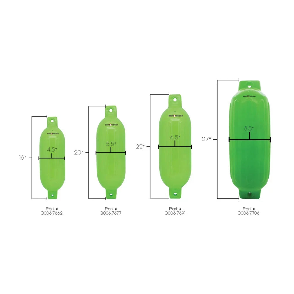 Extreme Max 3006.7706 Watercraft Inflatable Fender - 8.5" x 27", Neon Green