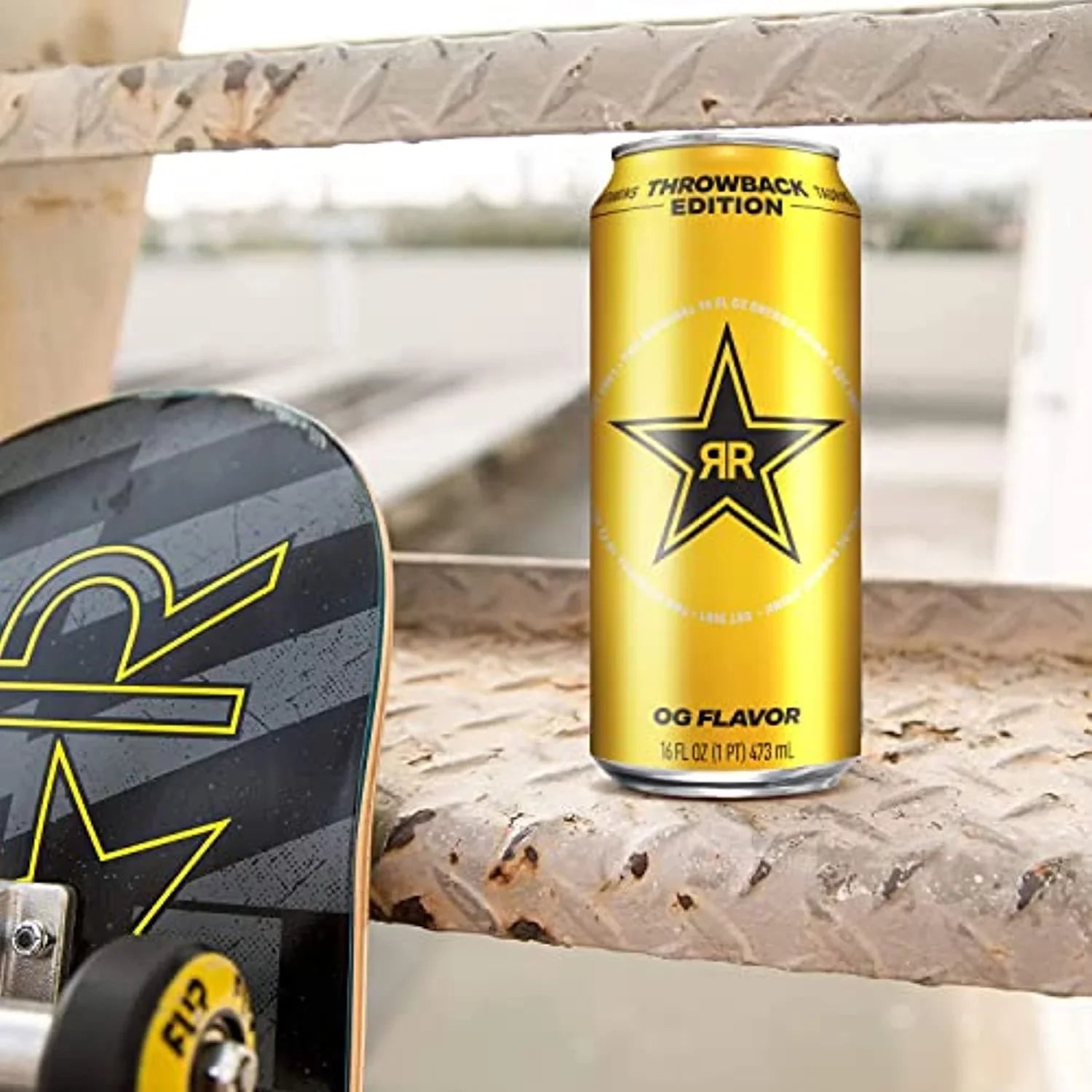 Rockstar Energy Drink, Throwback Edition: O.G., 16 Fl Oz (Pack Of 12) - Packaging May Vary