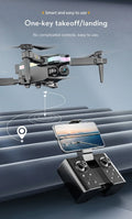 JahyShow SkyCapture Mini Drone - Black Folding Quad with 4K HD Dual Camera - Aerial Photography Pro
