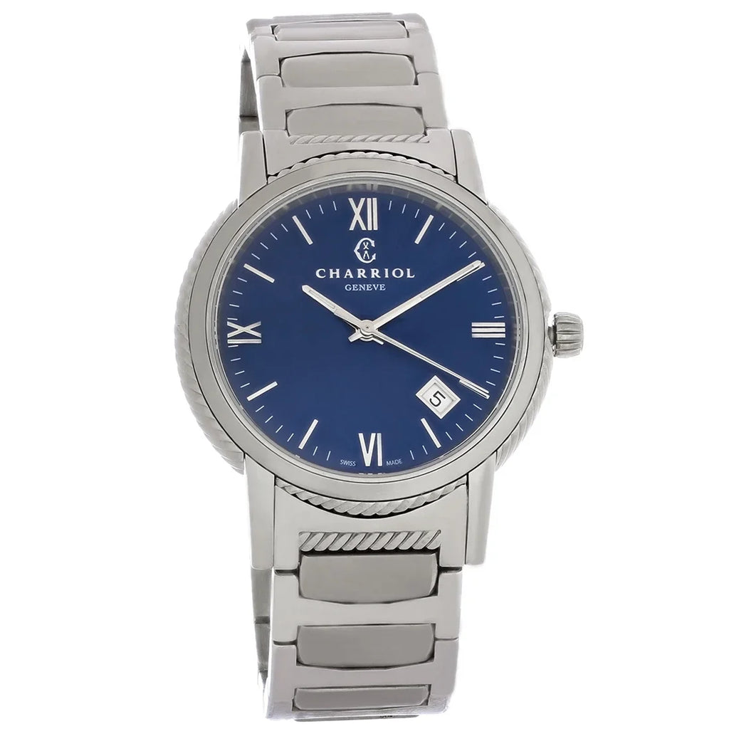 Pre-Owned Philippe Charriol Parisii Mens Stainless Quartz Watch P40S2.930.002