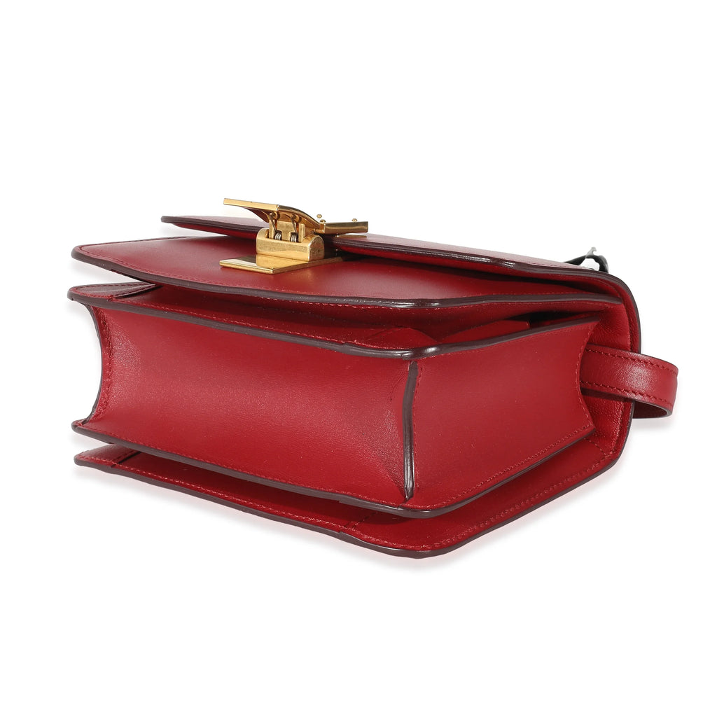 Celine Red Smooth Calfskin Small Classic Box Bag Pre-Owned