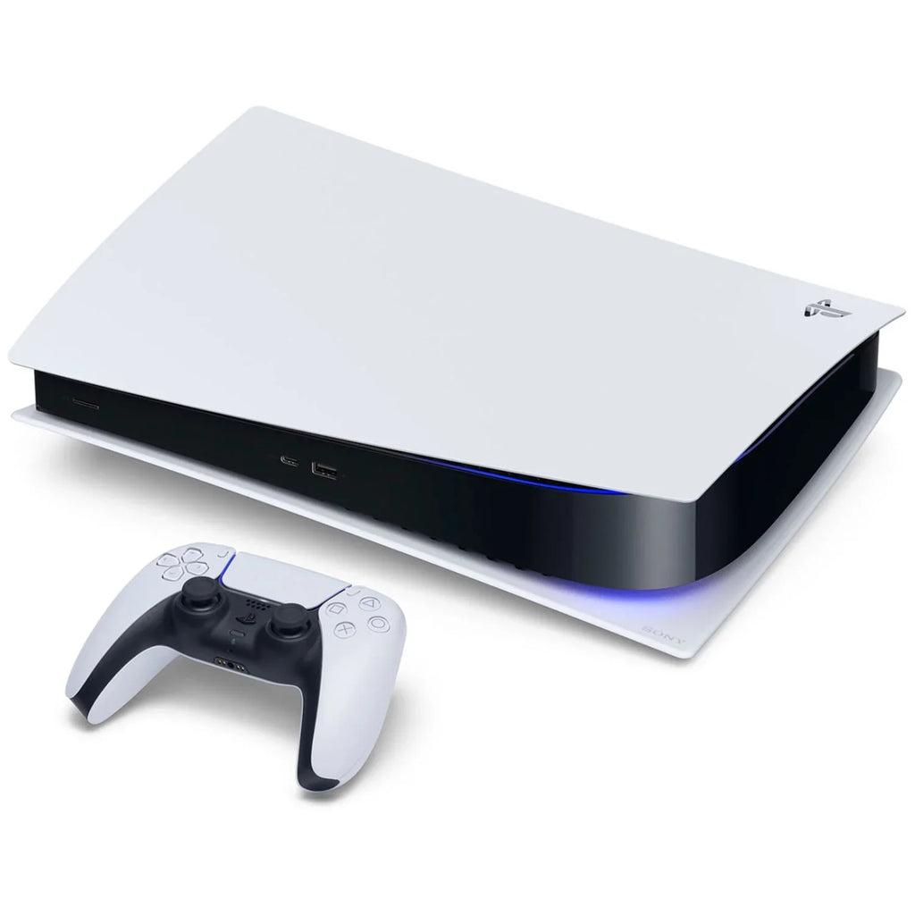 Sony Playstation 5 Digital Edition Console with Extra White Controller and 2x Surge FPS Grip Kit Bundle