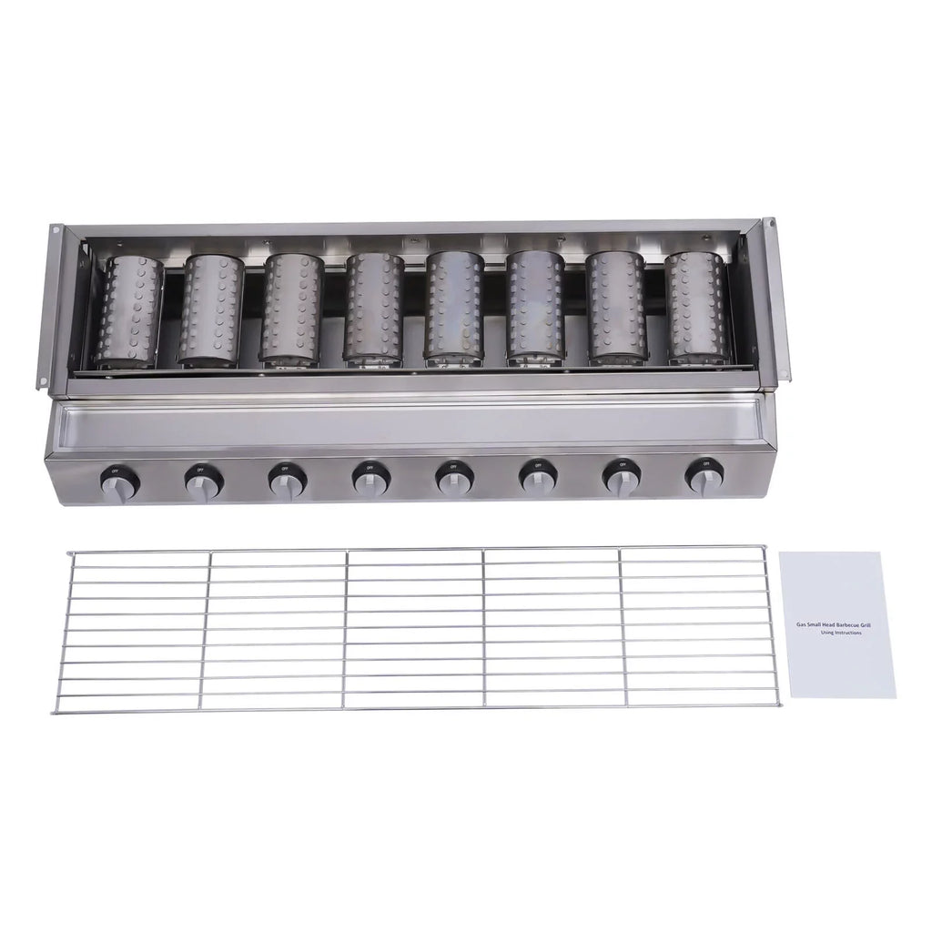 Large Gas Grill Outdoor Party 8 Burner BBQ Grill Commercial Adjustable Height Gas Grill