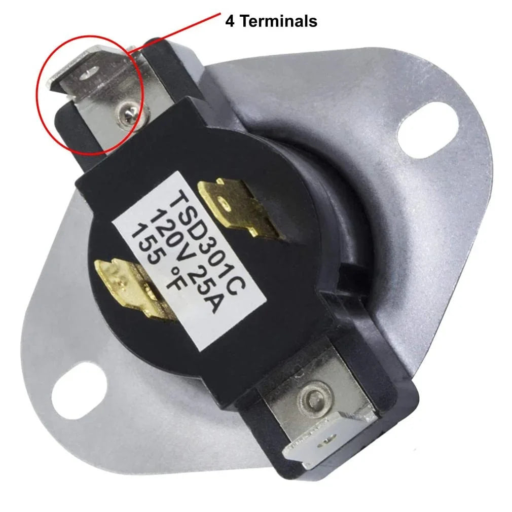 GLOB PRO SOLUTIONS AP6008270 PS11741405 EAP11741405 PD00002313 CKD2502 Dryer Cycling Thermostat 2" Length Approx. Replacement for and Matching with Whirlpool Maytag Kenmore Heavy DUTY