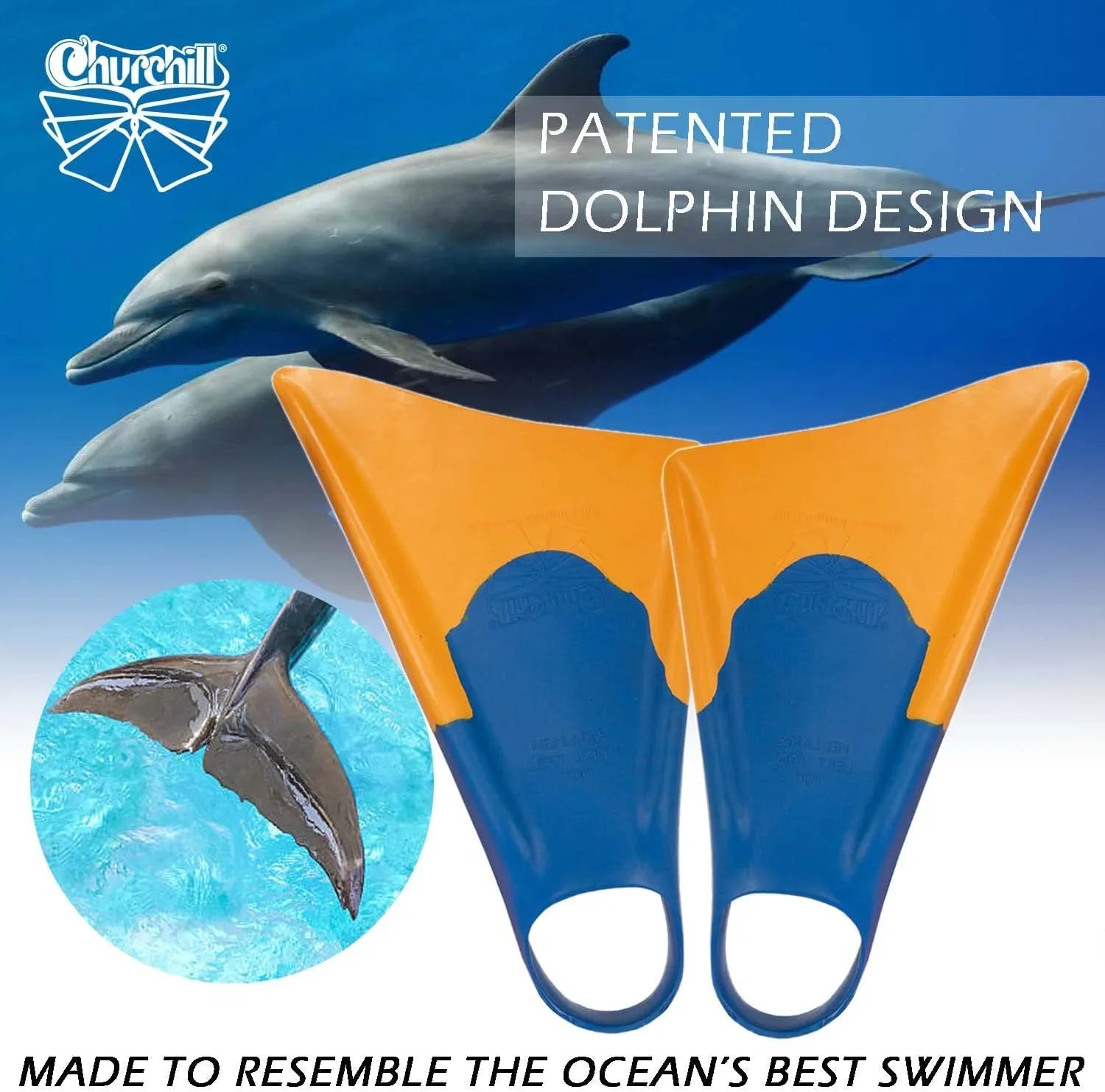 Makapuu Floating Fins | Comfortable Fit Fin Flippers | Patented Dolphin Tail Swimfins For And Performance | Made Of 100% Natural Gum Rubber | Swimming, Diving, Surfing, Bodyboarding