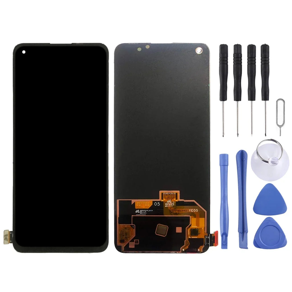 Cellphone Repair Parts For OnePlus Nord 2 5G 2021 with Digitizer Full Assembly Original LCD Screen (Black)