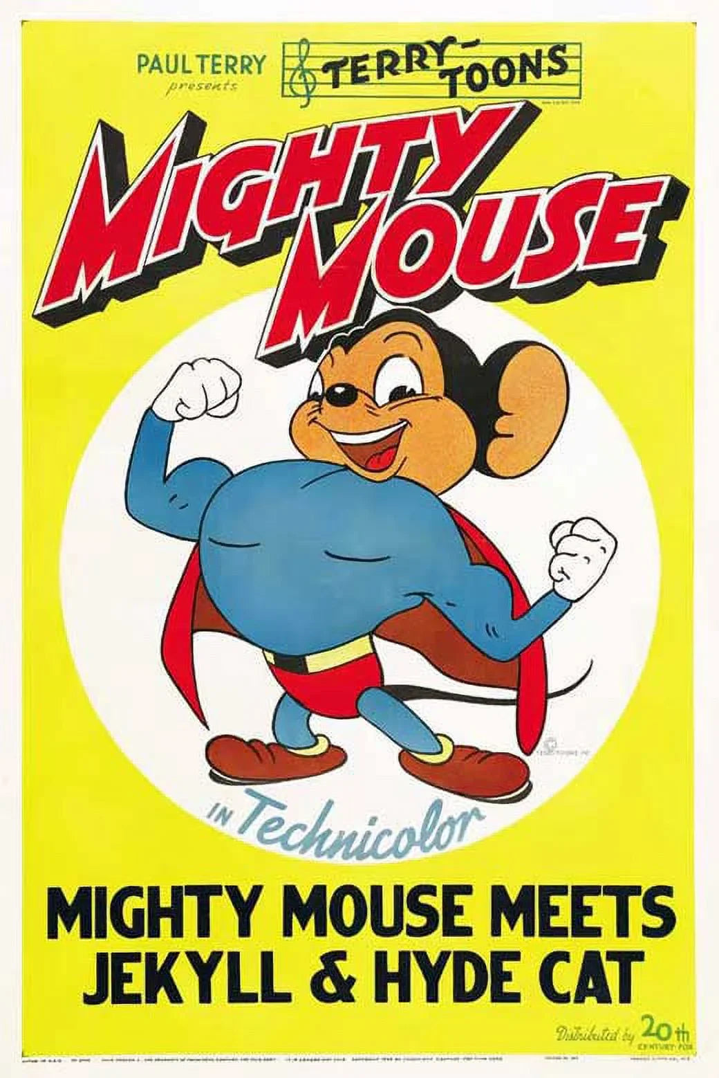 Mighty Mouse Meets Jekyll and Hyde Cat POSTER (27x40) (1944)