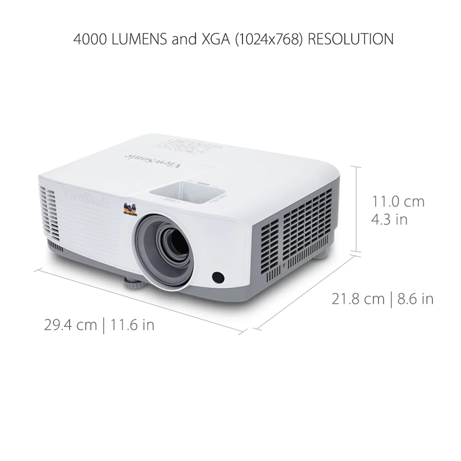 ViewSonic PG707X XGA 4000 Lumens Projector Horizon and Vertical Keystone for Home and Office (Pre-Owned)