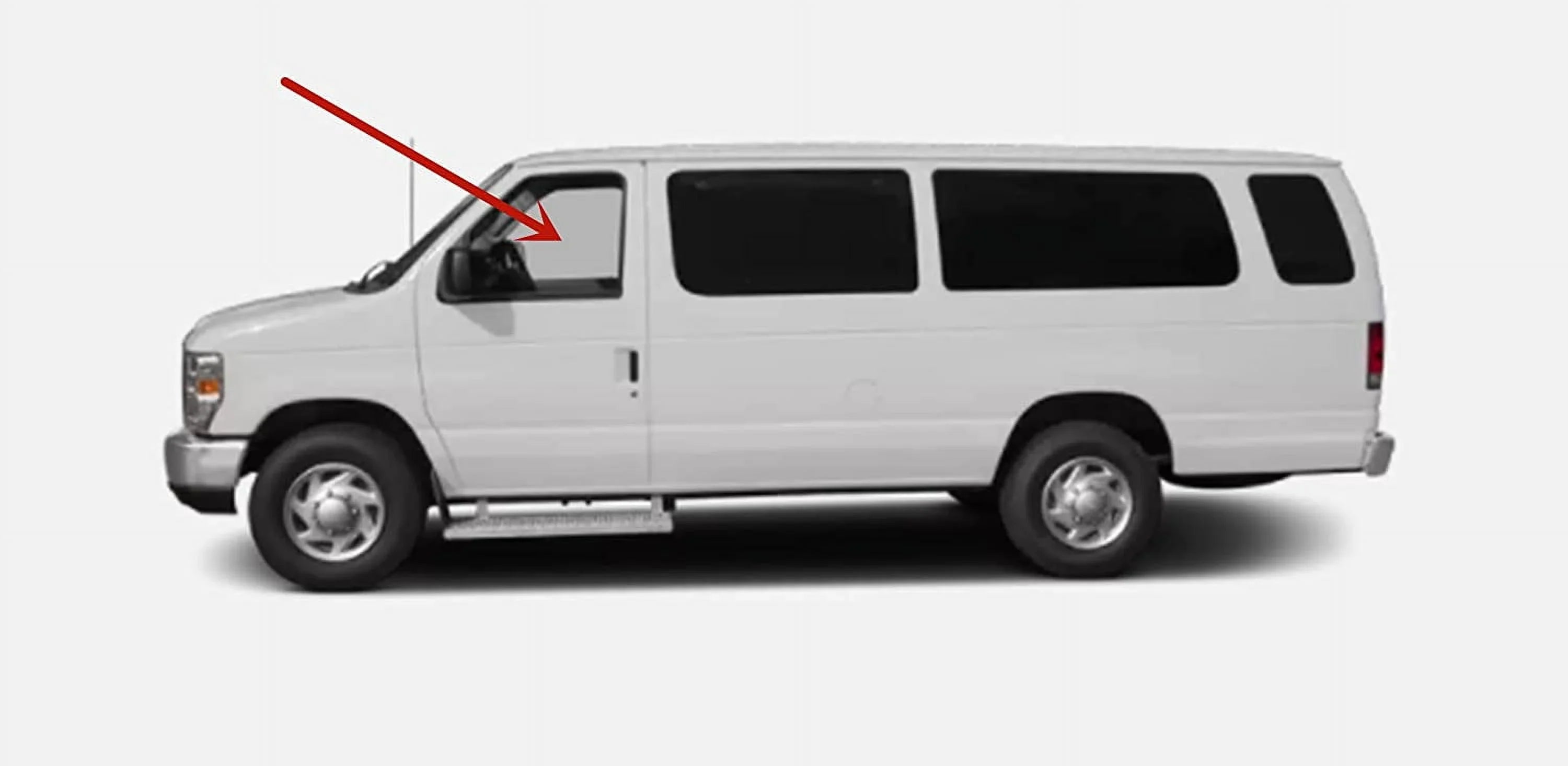 Driver Left Side Front Door Window Door Glass Matching with Ford Econoline Van 1992-2014 Models