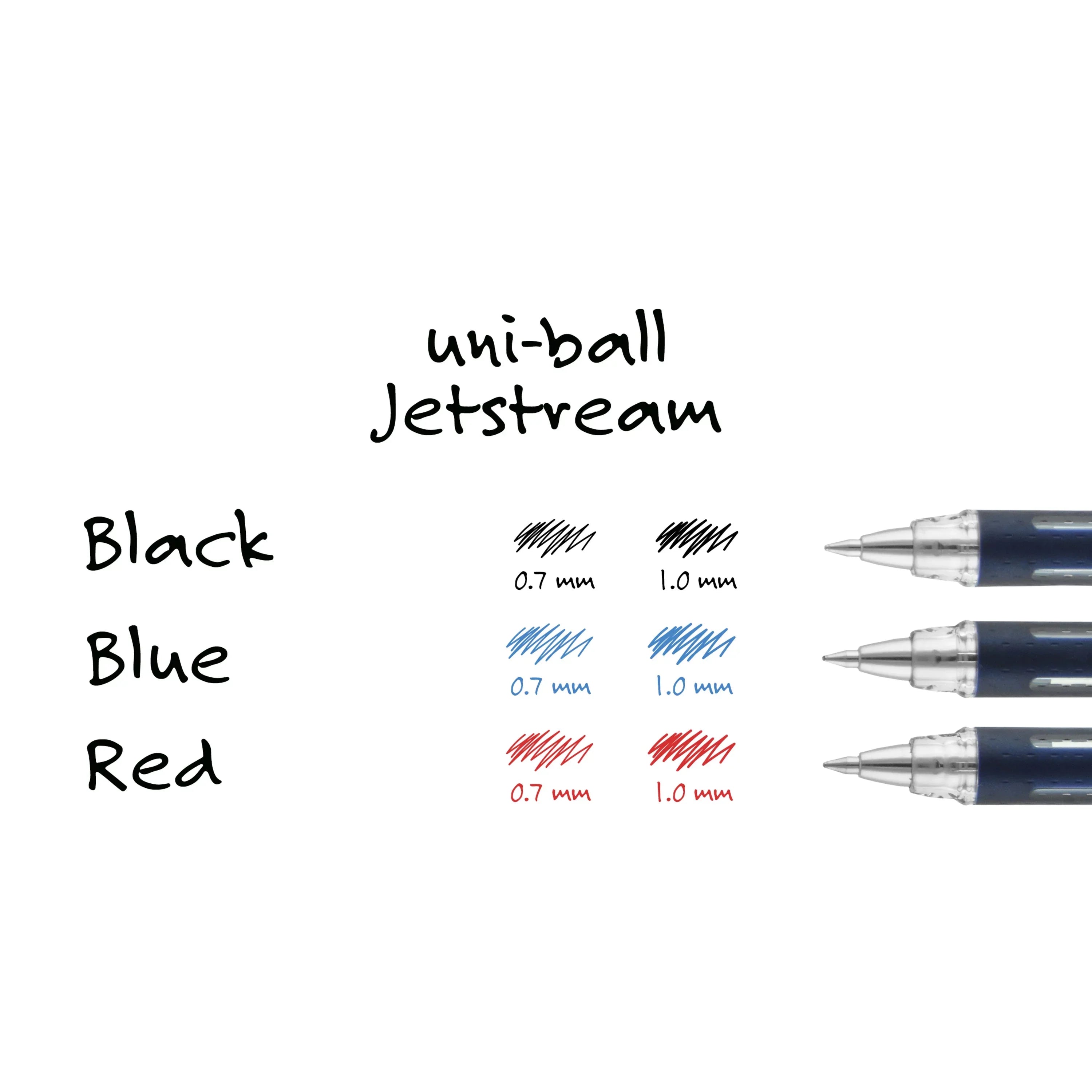 Uniball Jetstream Stick Ballpoint Pens, Fine Point (0.7mm), Black Ink, 12 Count
