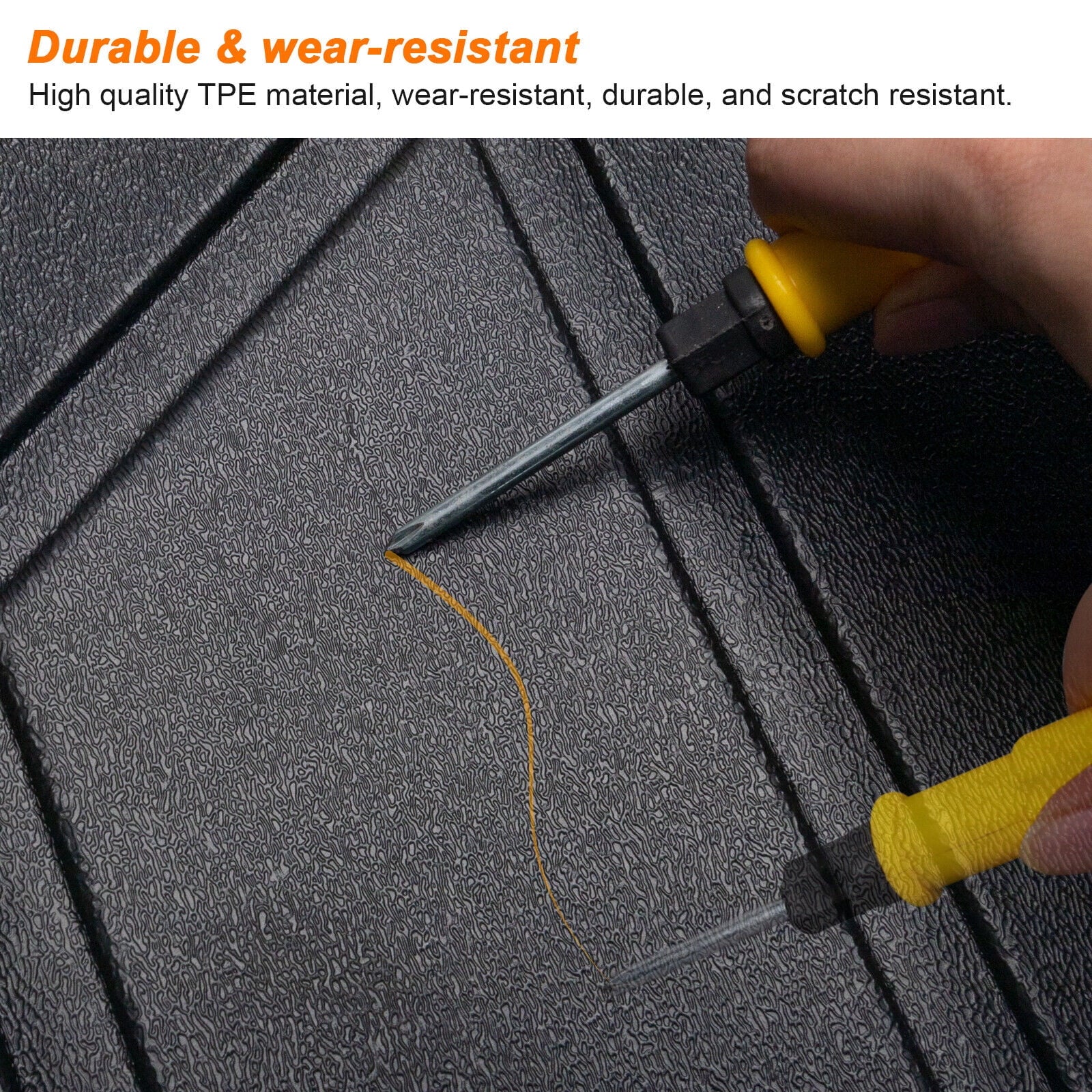 Trunk Mat Custom Fit Jeep Grand Cherokee 2011-2022 TPE Cargo Floor Carpet Rubber Car Rear Cargo Liner Protector All Condition Black