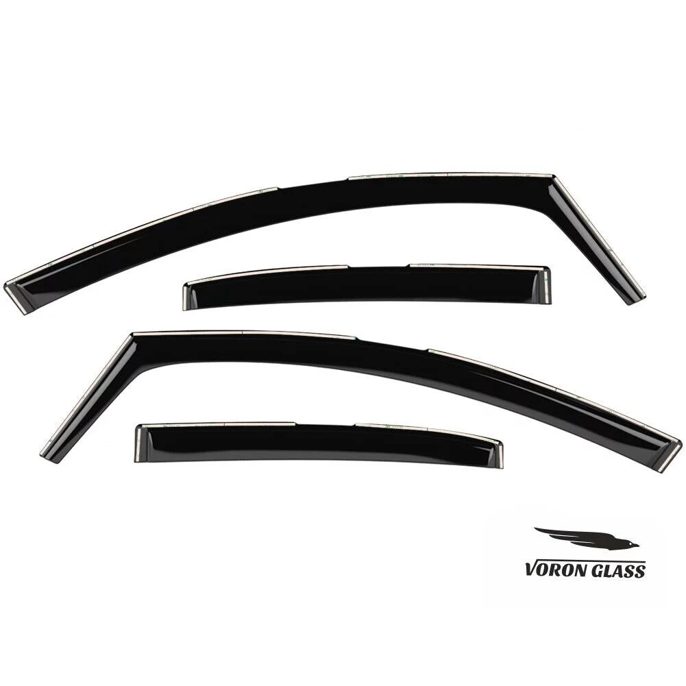 Voron Glass in-Channel Extra Long-lasting Rain Guards for Toyota Corolla 2020-2024 Sedan, Window Deflectors, Vent Window Visors, 4 Pieces - 200521