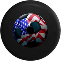 2018 2019 Wrangler JL Backup Camera American Flag Soccer Ball Futbol Spare Tire Coating for Jeep RV 32 Inch