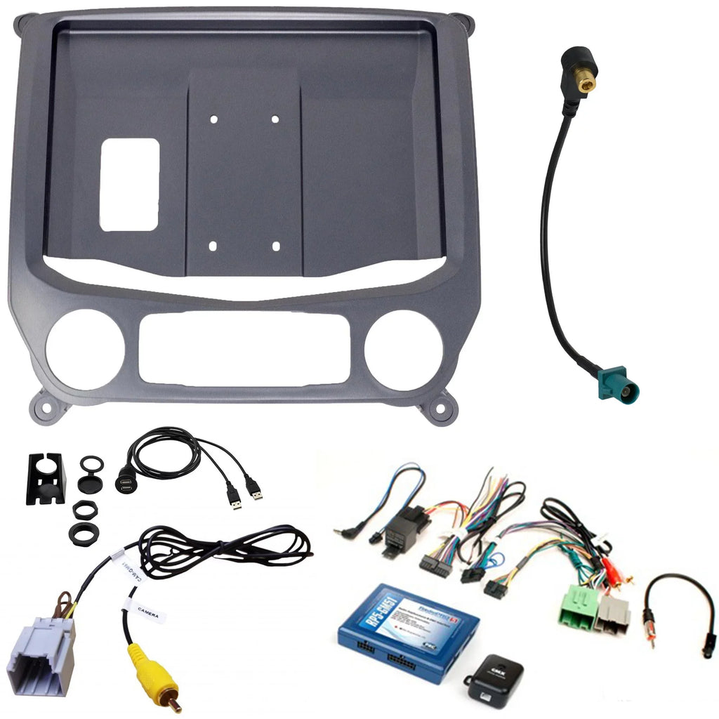 Stinger Heigh10 10" In-dash Infotainment System Matching with Apple CarPlay & Android Auto, Includes Navigation Card & Installation Kit Suitable with 14-18 GM Trucks