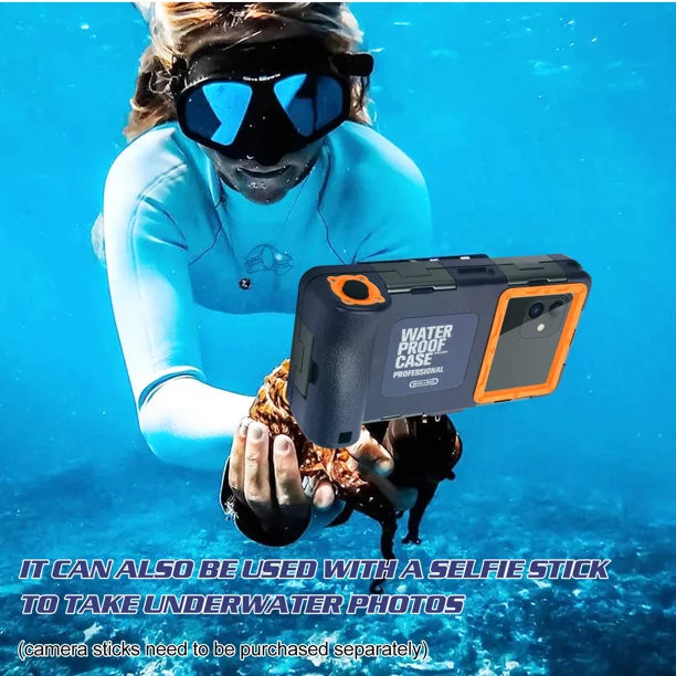 UrbanX Professional [15m/50ft] Swimming Diving Surfing Snorkeling Photo Video Waterproof Protective Case Underwater Housing for LG W41+ And all Phones Up to 6.9 Inch LCD with Lanyard