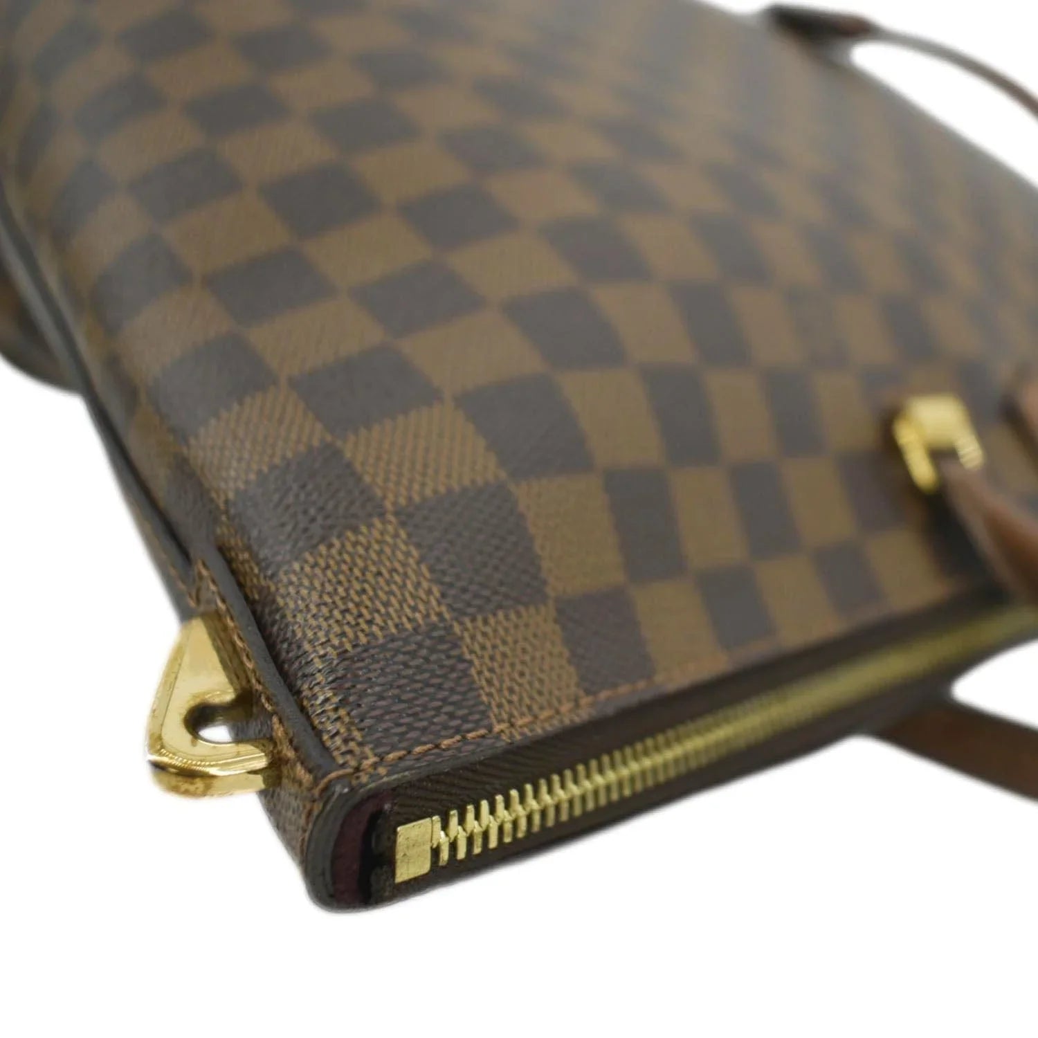 Pre-owned LOUIS VUITTON Belmont Damier Ebene Tote Bag Brown