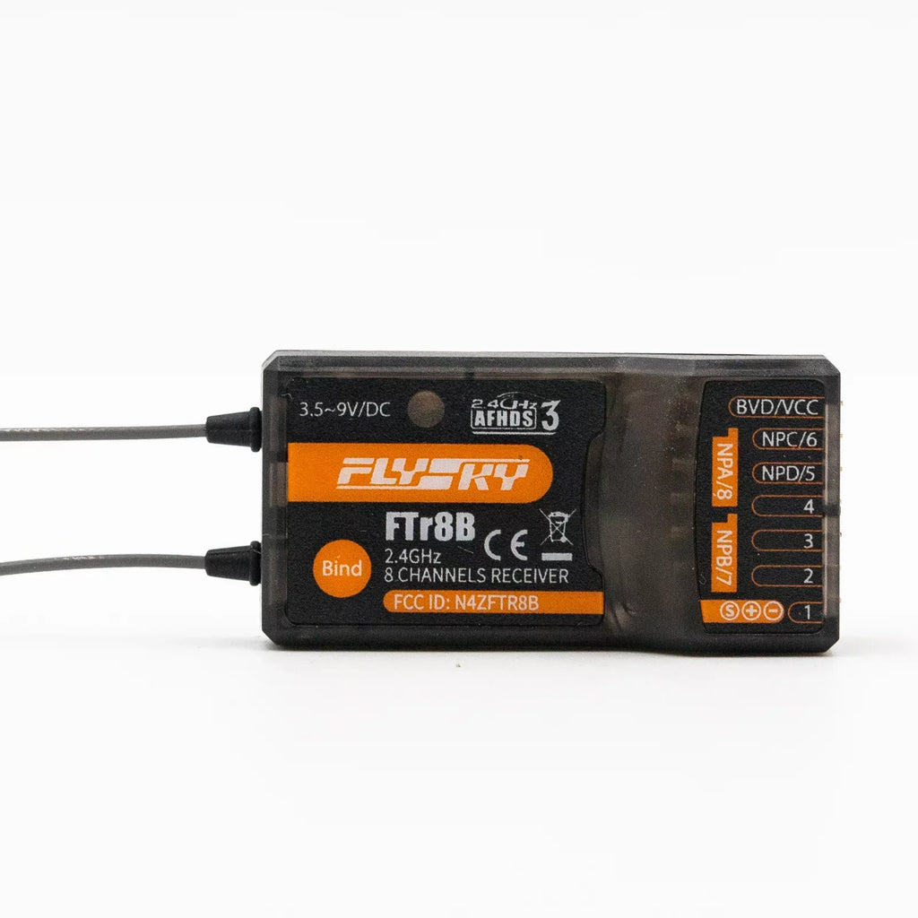 OWSOO FTr8B 2.4GHz 8CH Receiver for RC Airplane Helicopter Fixed Wing Glider Engineering Vehicle Drone Dual PWMPPMi.BUSS.BUS Output Matching with AFHDS3 Transmitters RF Modules PL18 NB4