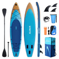 KLOKICK 12 ft Premium Inflatable SUP with ELECTRONIC Air Pump, Fin, Leash, Paddle (12' x 32'' x 6'')