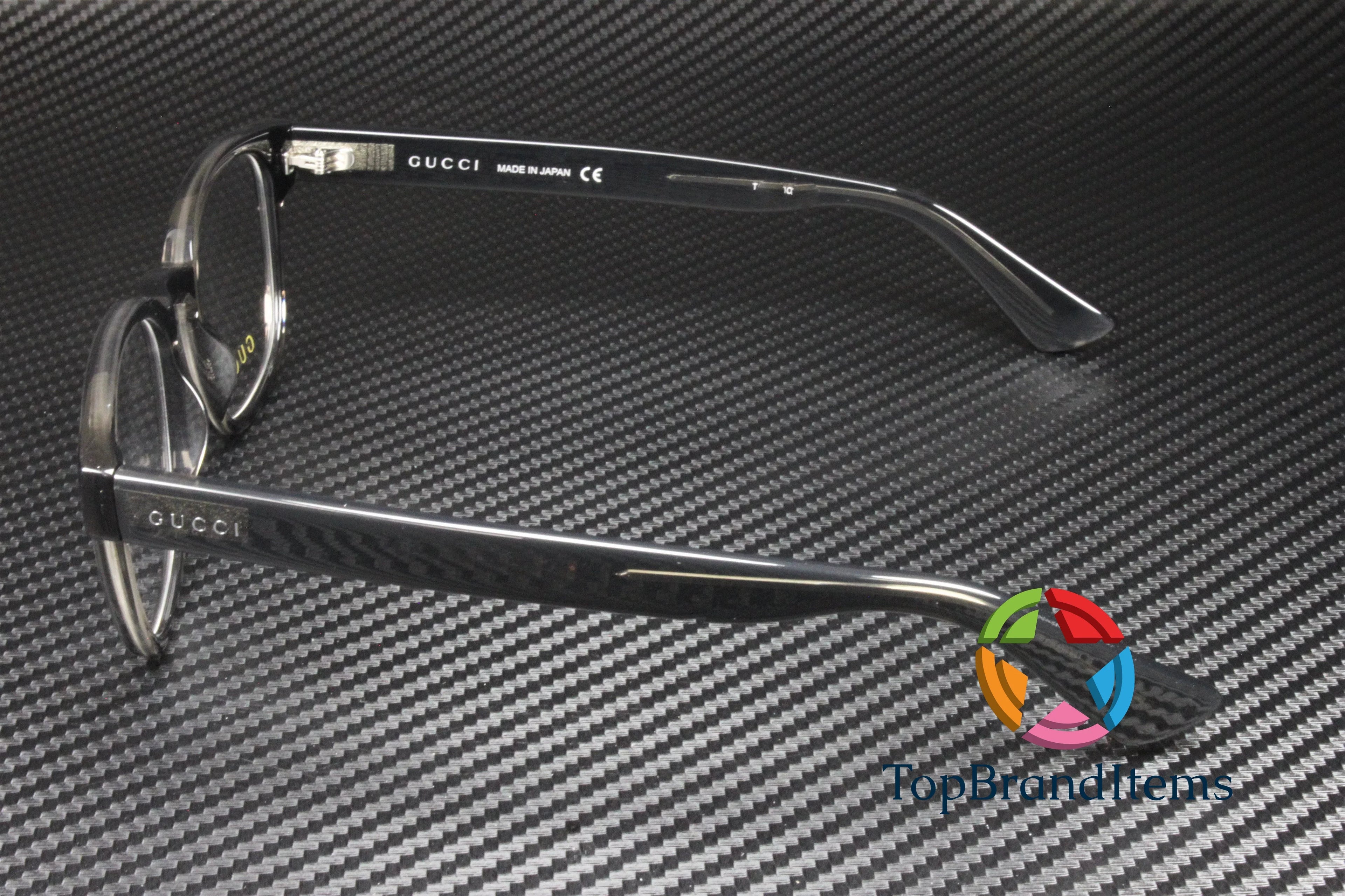 GUCCI GG0927O 004 Rectangular Square Grey Shiny Demo Lens 49 mm Men's Eyeglasses