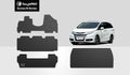 ToughPRO - Full Set with Cargo Mats 8 Seater Matching with HONDA Odyssey - All Condition Heavy Duty (Made in USA) - Black Rubber - 2014