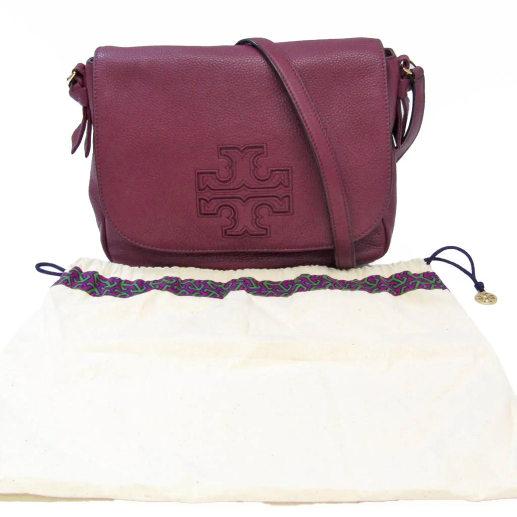 Pre-Owned Tory Burch Women's Leather Shoulder Bag Bordeaux (Good)