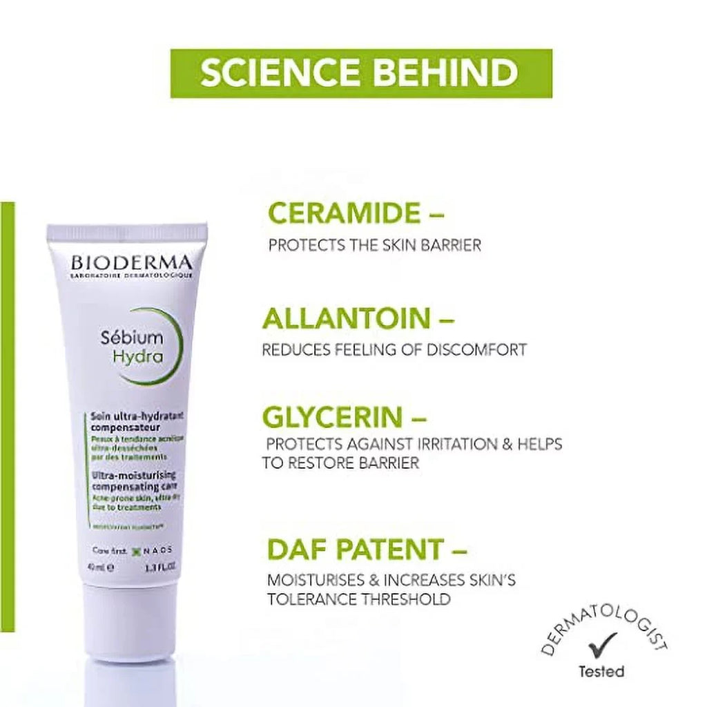 Bioderma Moisturizer for Acne, Redness (Oily Skin) 40ml