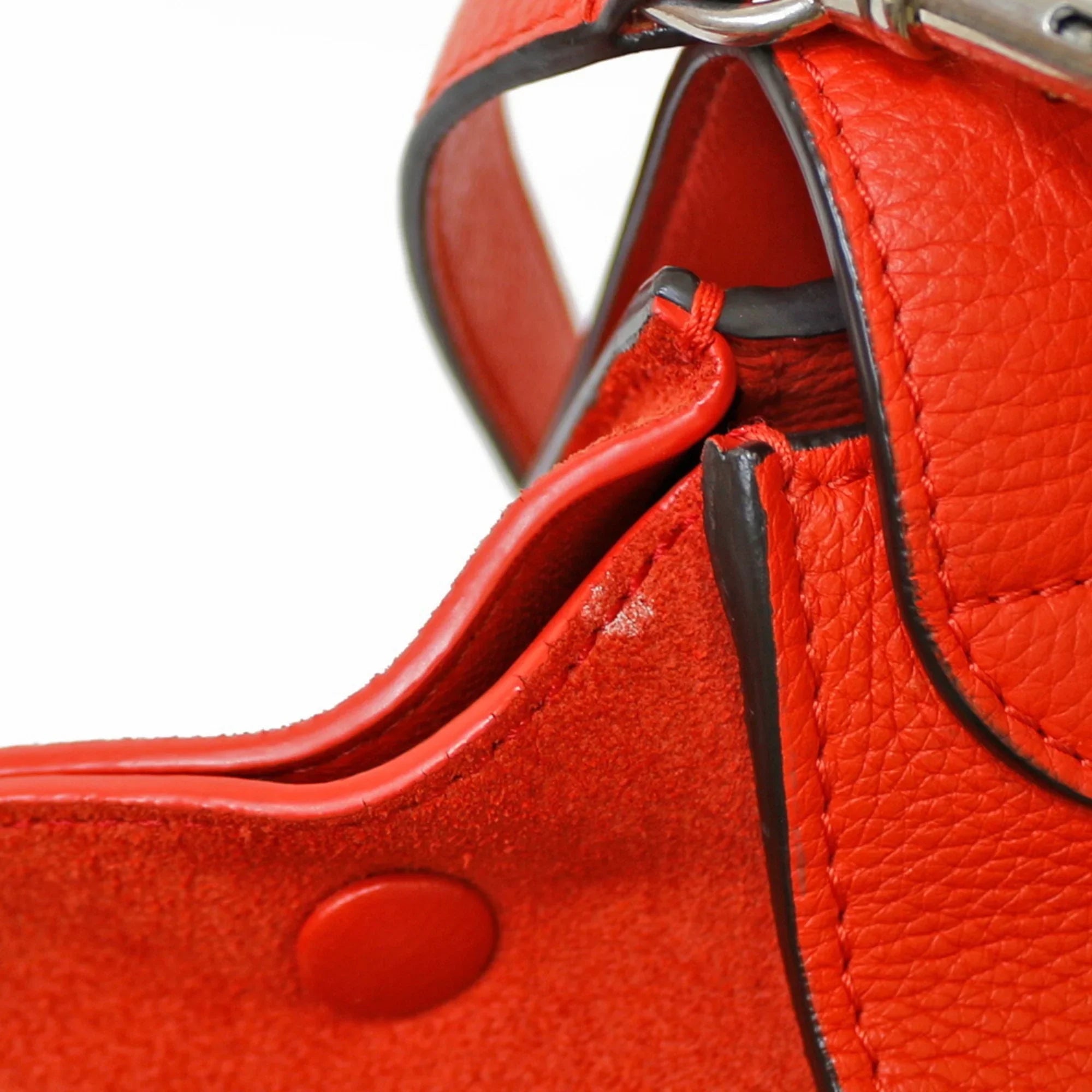 Pre-Owned Celine Trapeze Handbag Leather Orange Women's CELINE (Fair)