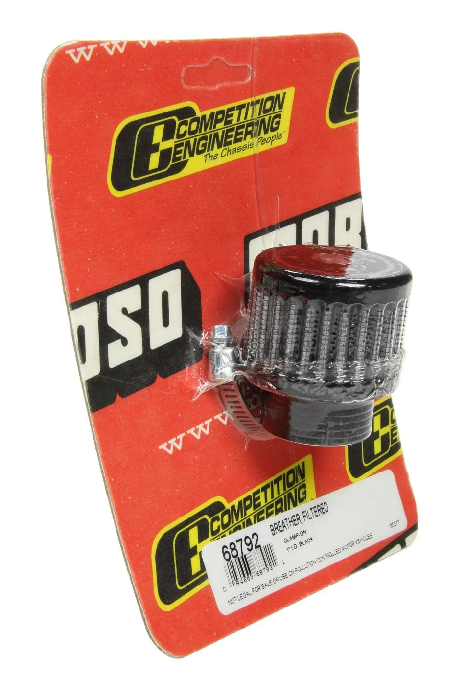 Moroso 68792 Clamp on Valve Coating Breather 1" ID Black