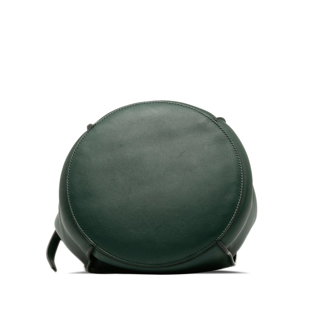 Pre-Owned Authenticated Celine Big Bag Bucket Calf Leather Green Bucket Bag DrawstringBag Unisex (Good)