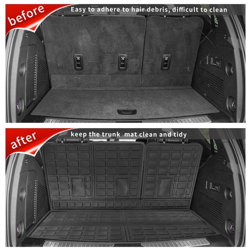 Fit 2021-2023 Chevrolet Tahoe GMC Yukon Rear Trunk Mat Cargo Liner Back Seat Shield Protector Chevy Tahoe Accessories