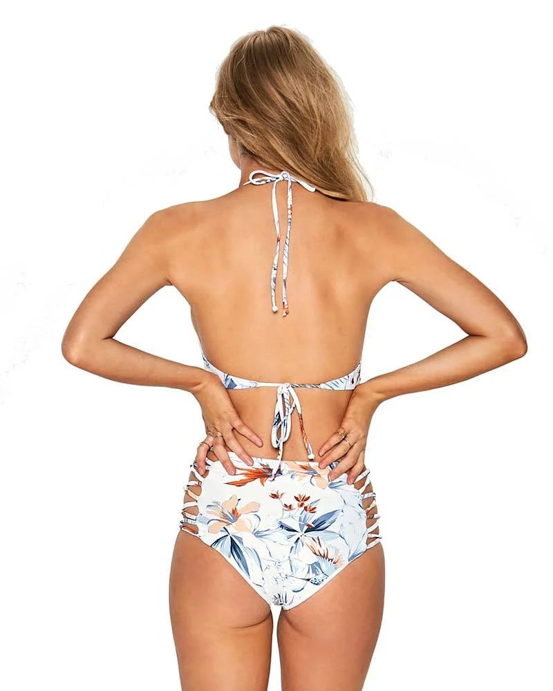 L*Space BIRDS OF PARADISE Fire Tripp Bitsy One Piece Swimsuit, US 12