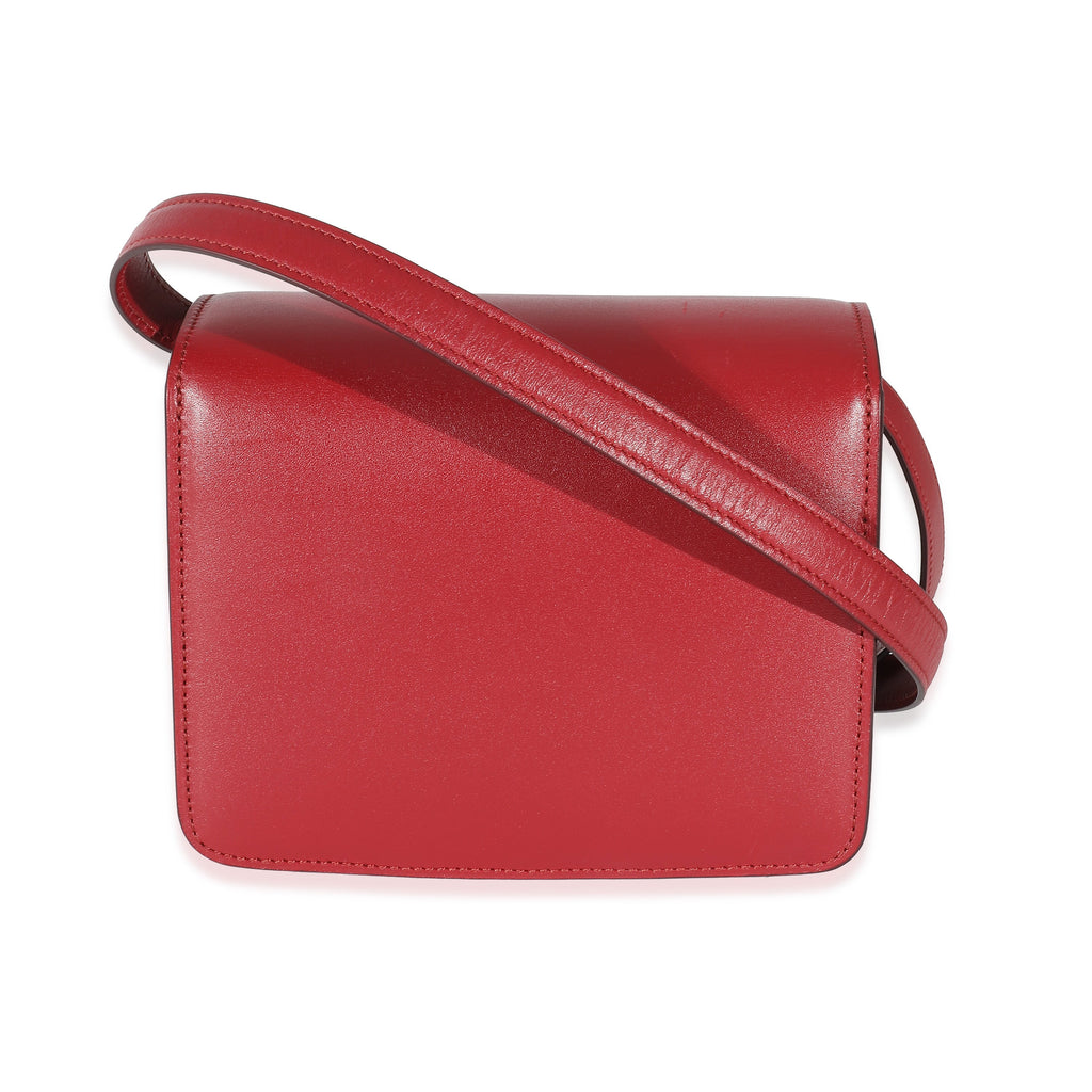 Celine Red Smooth Calfskin Small Classic Box Bag Pre-Owned
