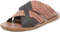 Brunello Cucinelli Women's Lizard-Effect Metallic Sliders Black / Snake Leather Sandal - 7 M