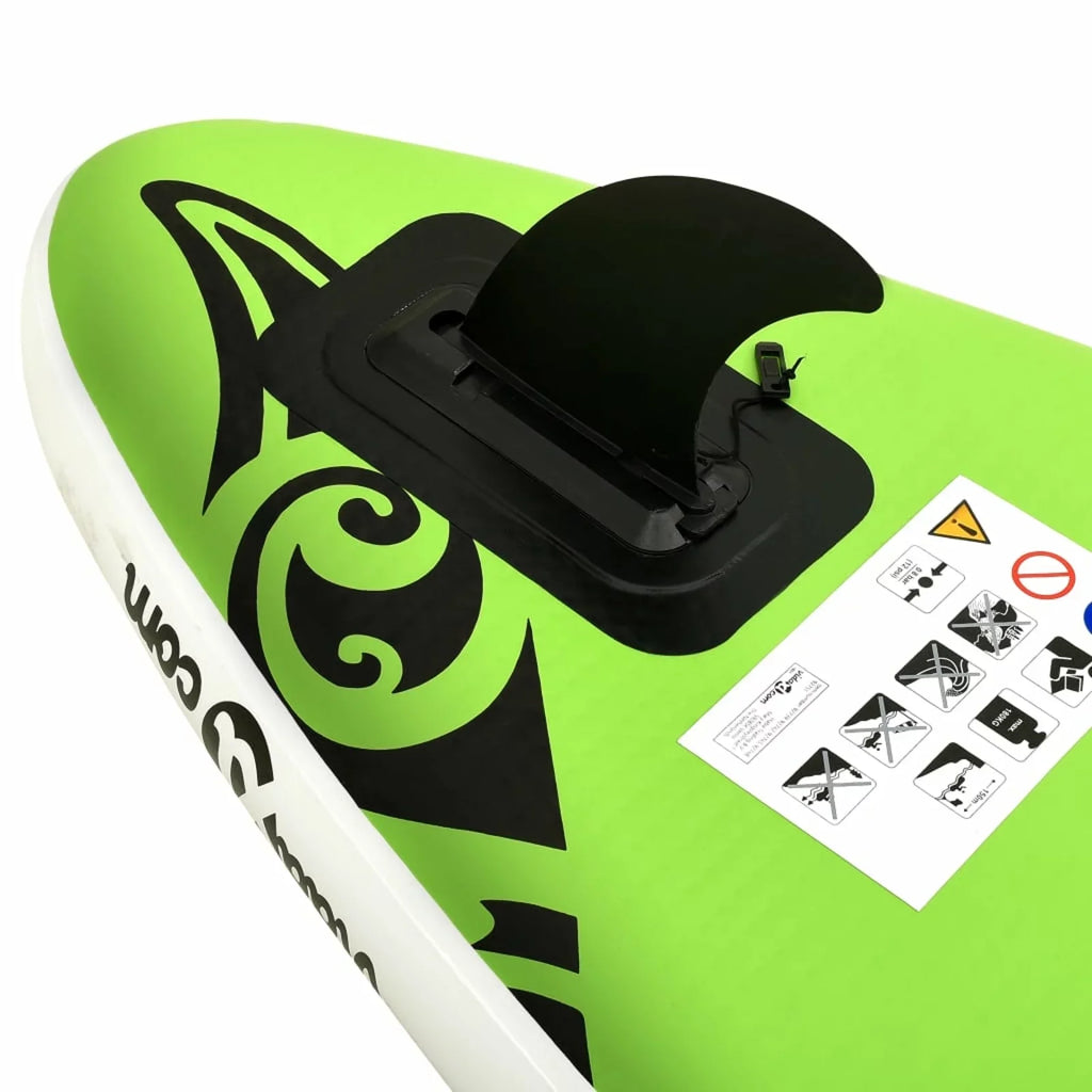 Inflatable Paddleboard Set 120.1"x29.9"x5.9" Green