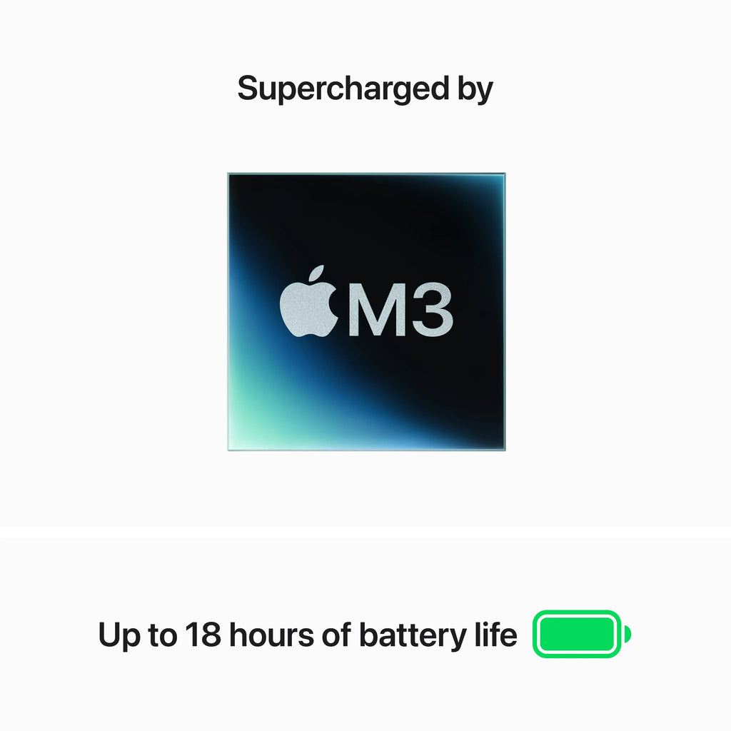 Apple MacBook Air 15-in M3 8C CPU - 10C GPU, 8GB 256GB, Starlight - MRYR3LL/A (Spring 2024) + AppleCare Bundle