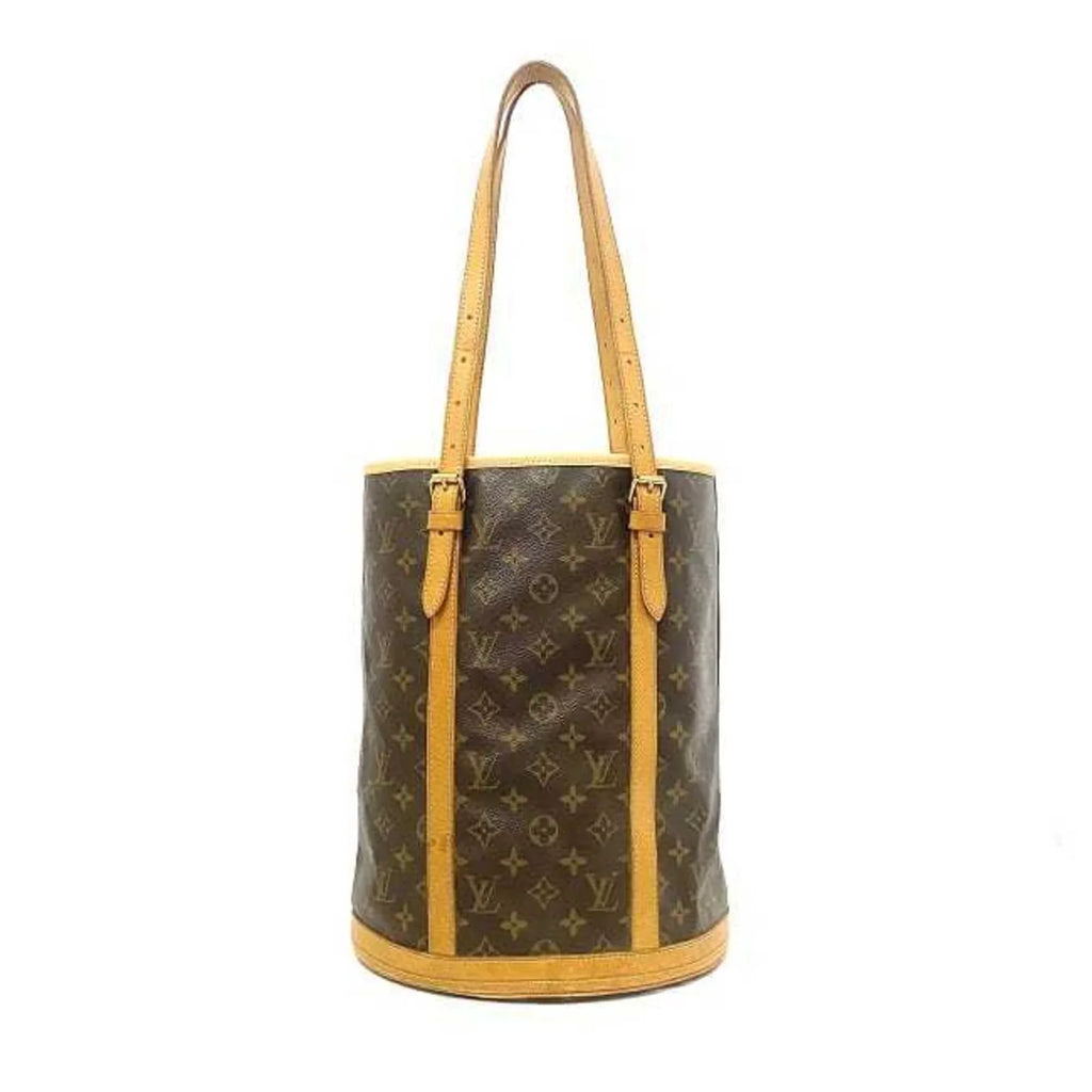 Pre-Owned Louis Vuitton Bucket GM Brown Monogram M42236 Canvas Nume Leather VI0914 LOUIS VUITTON Bag Women's (Fair)