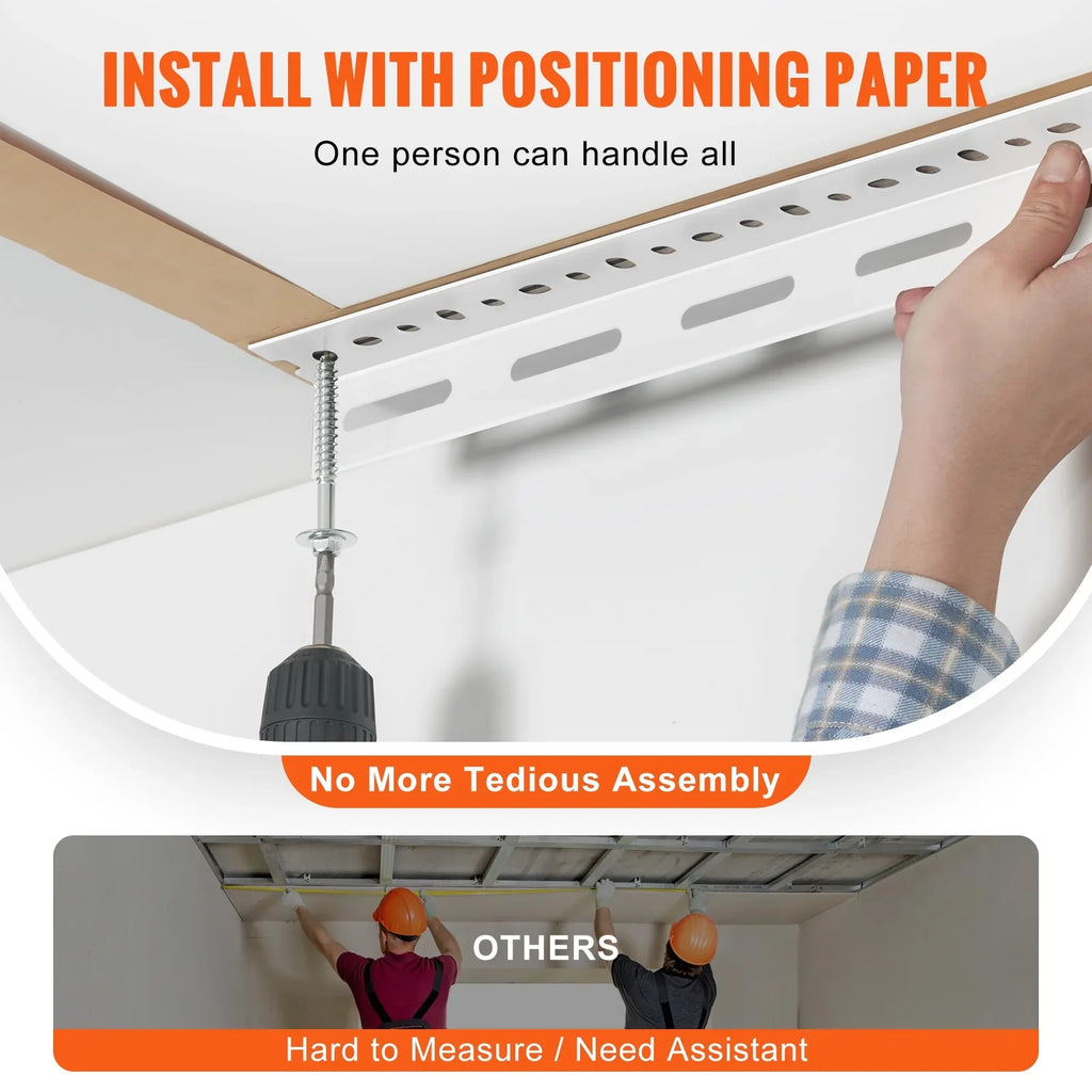 BENTISM Overhead Adjustable Garage Storage Rack 48x96in Ceiling Rack 600lbs White