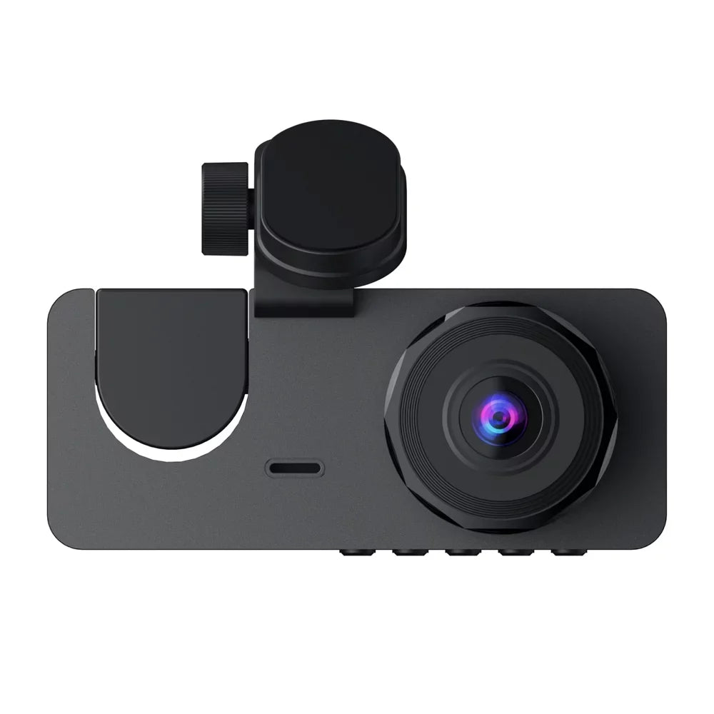 Shinysix 1080P DVR Dash Camera Front & Inside & Rear Camera Driving Recorder 2 Inch Screen Dashcam Support Night-Vision Loop Recording Motion Detection One-Key Lock