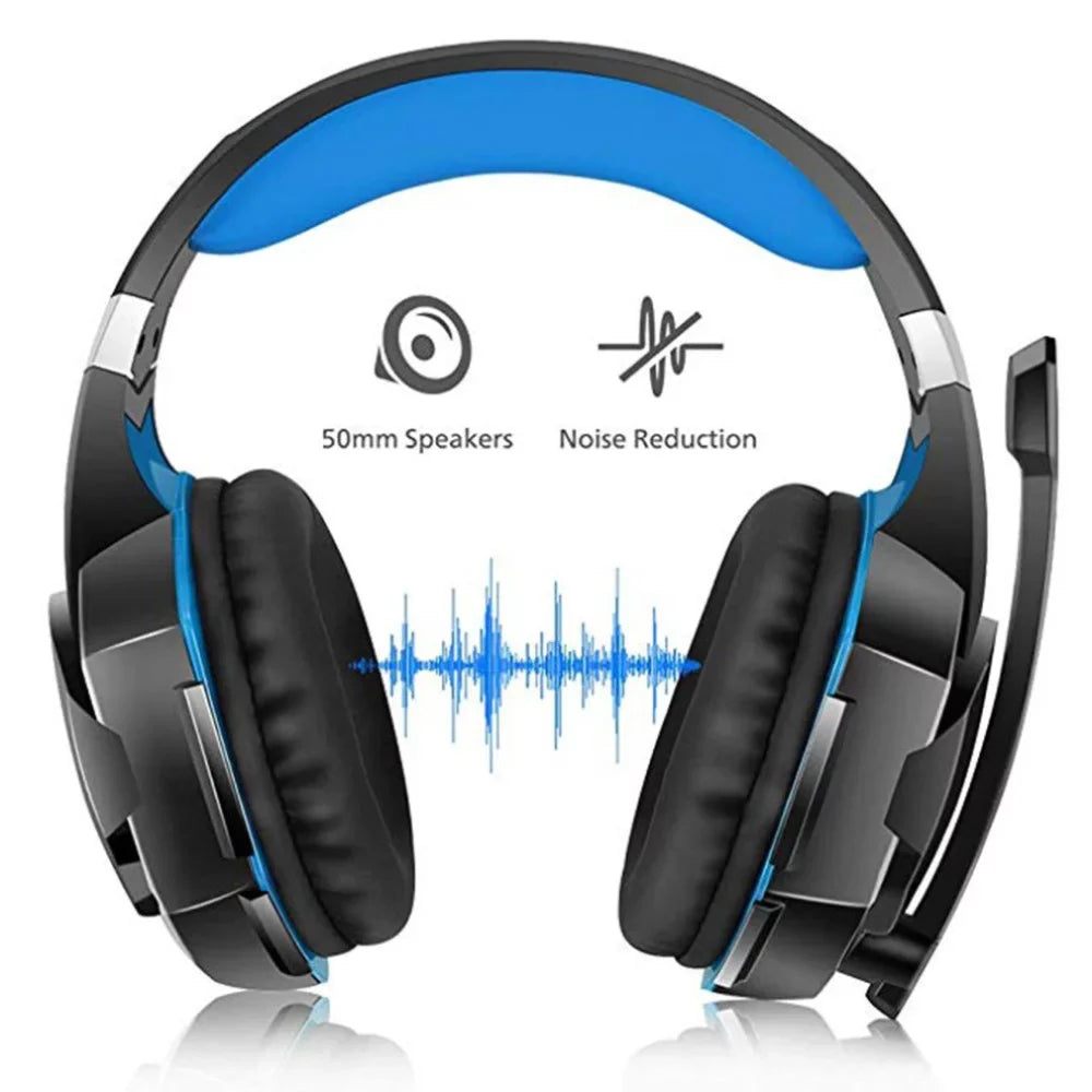 KOTION EACH KOTION EACH G2000 3.5mm Gaming Headset Noise Reduction for PC Laptop Smartphone with Audio Adapter Cable