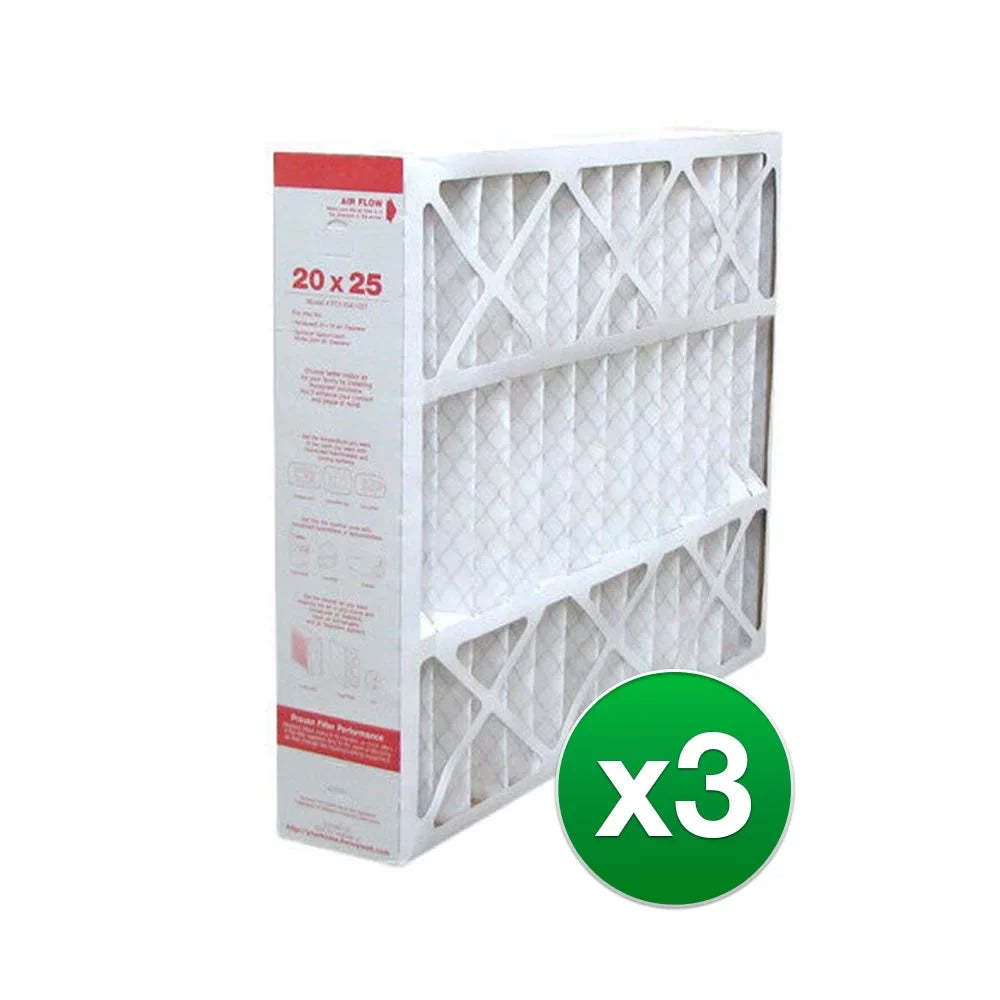 Honeywell FC200E1037 AC Furnace Fitting 20x25x5 Air Filter Merv 11 - 3 Pack
