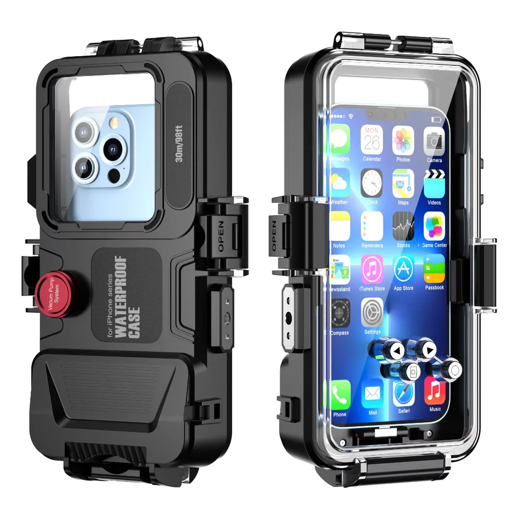 GREHOME Waterproof Underwater Diving Universal Case Shield For iPhone 13 12 Pro Max [98ft / 30m] full body protection