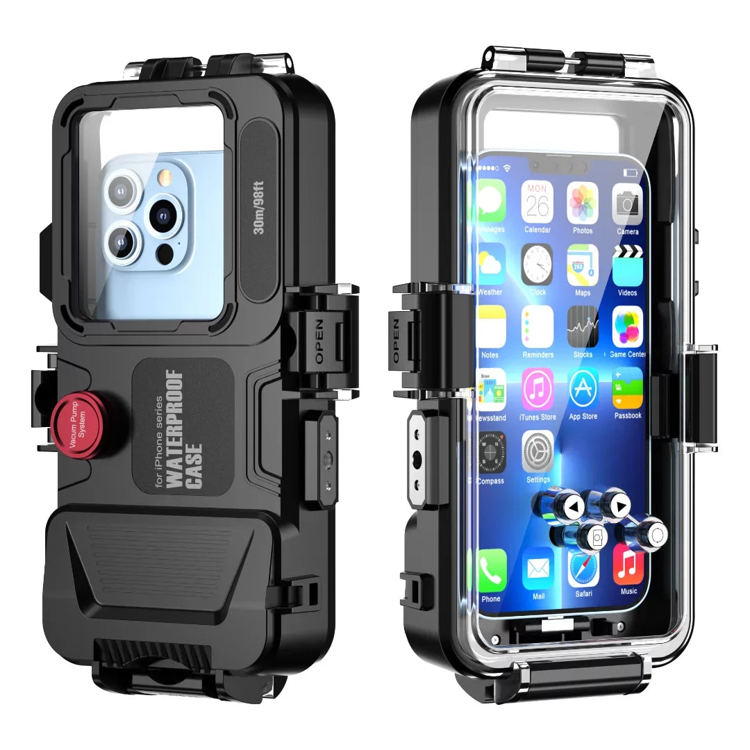 GREHOME Waterproof Underwater Diving Universal Case Shield For iPhone 13 12 Pro Max [98ft / 30m] full body protection