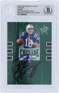 Peyton Manning Indianapolis Colts Autographed 2005 Leaf Rookies & Stars Crusade Green #C-18 #/750 Beckett Fanatics Witnessed Authenticated Card - Fanatics Authentic Certified