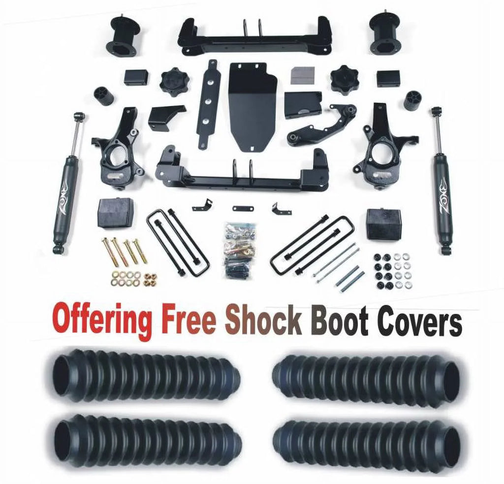ZoneOffRoad 2014-2018 Fits Chevrolet Silverado Fits GMC Sierra 1500 4WD 6.5" Suspension System With Free Boot Protectors C26N/ZONU3100X4