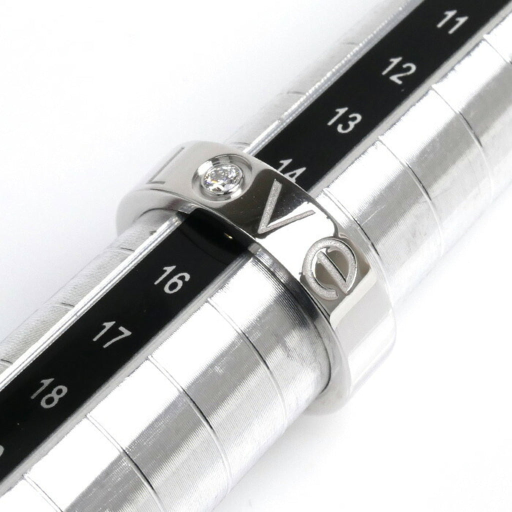 Pre-Owned CARTIER Cartier K18WG White Gold Love Ring 1P Diamond 14.5 Size 55 9.8g 2006 Limited Edition Women's (Good)