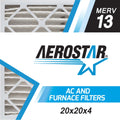 Aerostar 20x20x4 MERV 13, Air Filter, 20 x 20 x 4, Box of 4
