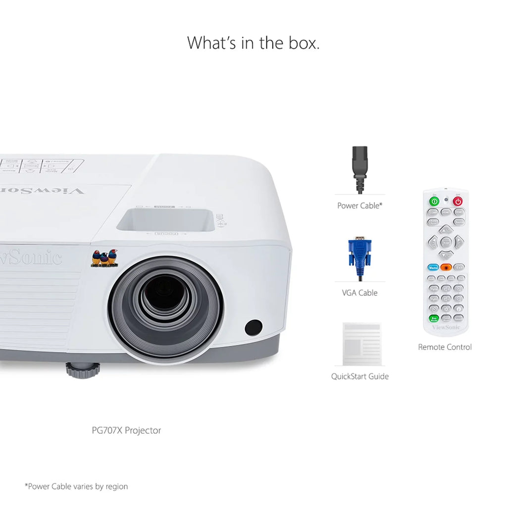 ViewSonic PG707X XGA 4000 Lumens Projector Horizon and Vertical Keystone for Home and Office (Pre-Owned)