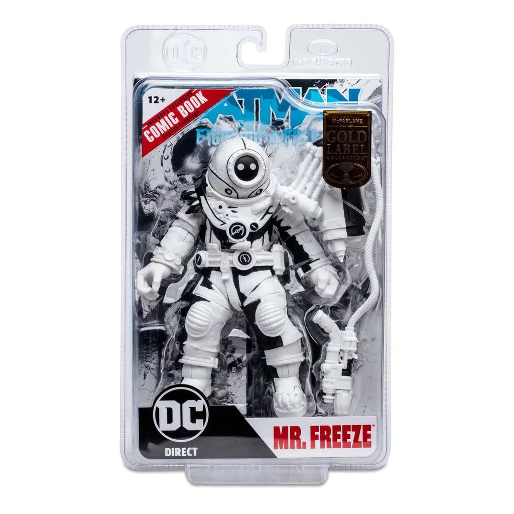 McFarlane DC Direct Gold Label Collection Mr. Freeze Action Figure with Comic Book (Line Art)
